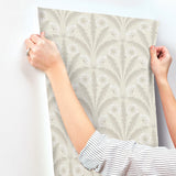 Tap Root Beige by Chesapeake Floral Damask Wallpaper – Brewster Home Fashions 4169-27603