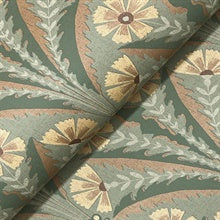 Tap Root Green by Chesapeake Floral Damask Wallpaper – Brewster Home Fashions 4169-27604