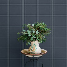 Auberge Dark Blue by Chesapeake Plaid Wallpaper – Brewster Home Fashions 4169-27605