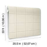 Auberge Ivory by Chesapeake Textured Non Woven Plaid Wallpaper – Brewster Home Fashions 4169-27607