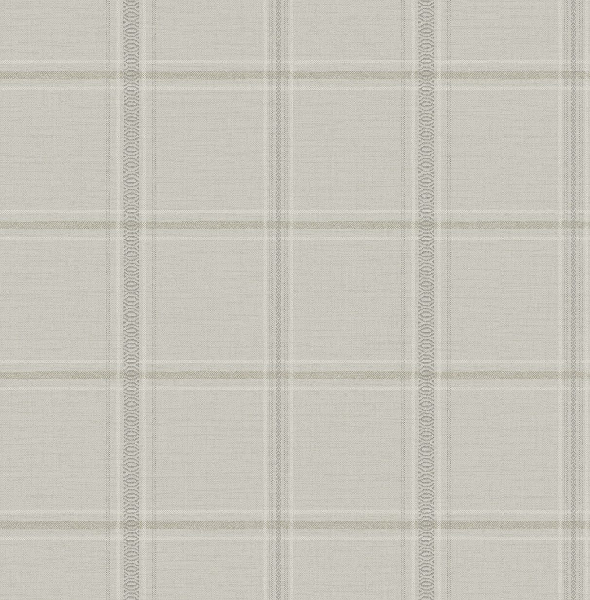 Auberge Taupe Plaid Wallpaper by Chesapeake