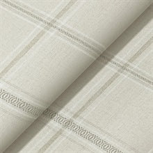 Auberge Taupe by Chesapeake Plaid Wallpaper – Brewster Home Fashions 4169-27608