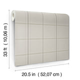 Auberge Taupe by Chesapeake Plaid Wallpaper – Brewster Home Fashions 4169-27608
