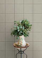 Auberge Taupe by Chesapeake Plaid Wallpaper – Brewster Home Fashions 4169-27608