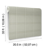 Auberge Sage by Chesapeake Plaid Wallpaper – Brewster Home Fashions 4169-27609