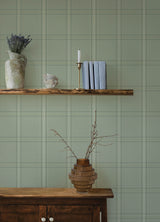 Auberge Sage by Chesapeake Plaid Wallpaper – Brewster Home Fashions 4169-27609