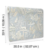 Holt Light Blue by Chesapeake Woodland Wallpaper – Brewster Home Fashions 4169-83102