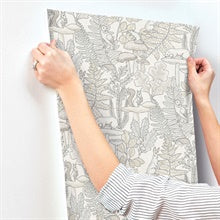 Holt Neutral by Chesapeake Woodland Wallpaper – Brewster Home Fashions 4169-83103