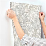 Holt Neutral by Chesapeake Woodland Wallpaper – Brewster Home Fashions 4169-83103