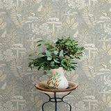 Holt Seafoam by Chesapeake Woodland Wallpaper – Brewster 4169-83104