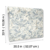 Thicket Blue by Chesapeake Forest Wallpaper – Brewster Home Fashions 4169-83108