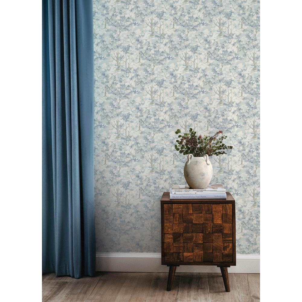 Thicket Blue by Chesapeake Forest Wallpaper – Brewster Home Fashions 4169-83108
