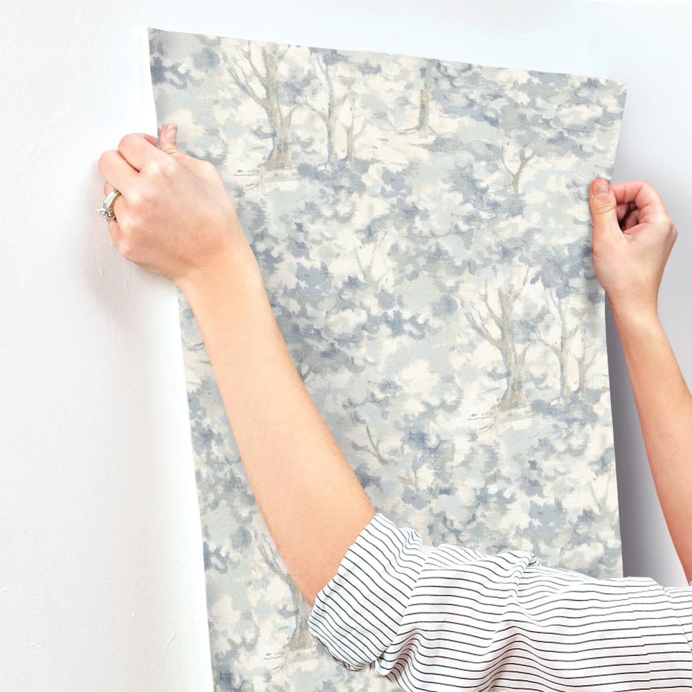 Thicket Blue by Chesapeake Forest Wallpaper – Brewster Home Fashions 4169-83108