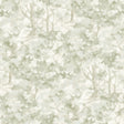 Chesapeake Thicket Sage Forest Wallpaper roll showing sage green treetop motif on cream background
