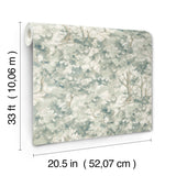 Thicket Teal by Chesapeake Forest Wallpaper – Brewster Home Fashions 4169-83111