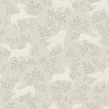 Revelry Taupe Forest Frolic wallpaper by Chesapeake – taupe woodland animals pattern