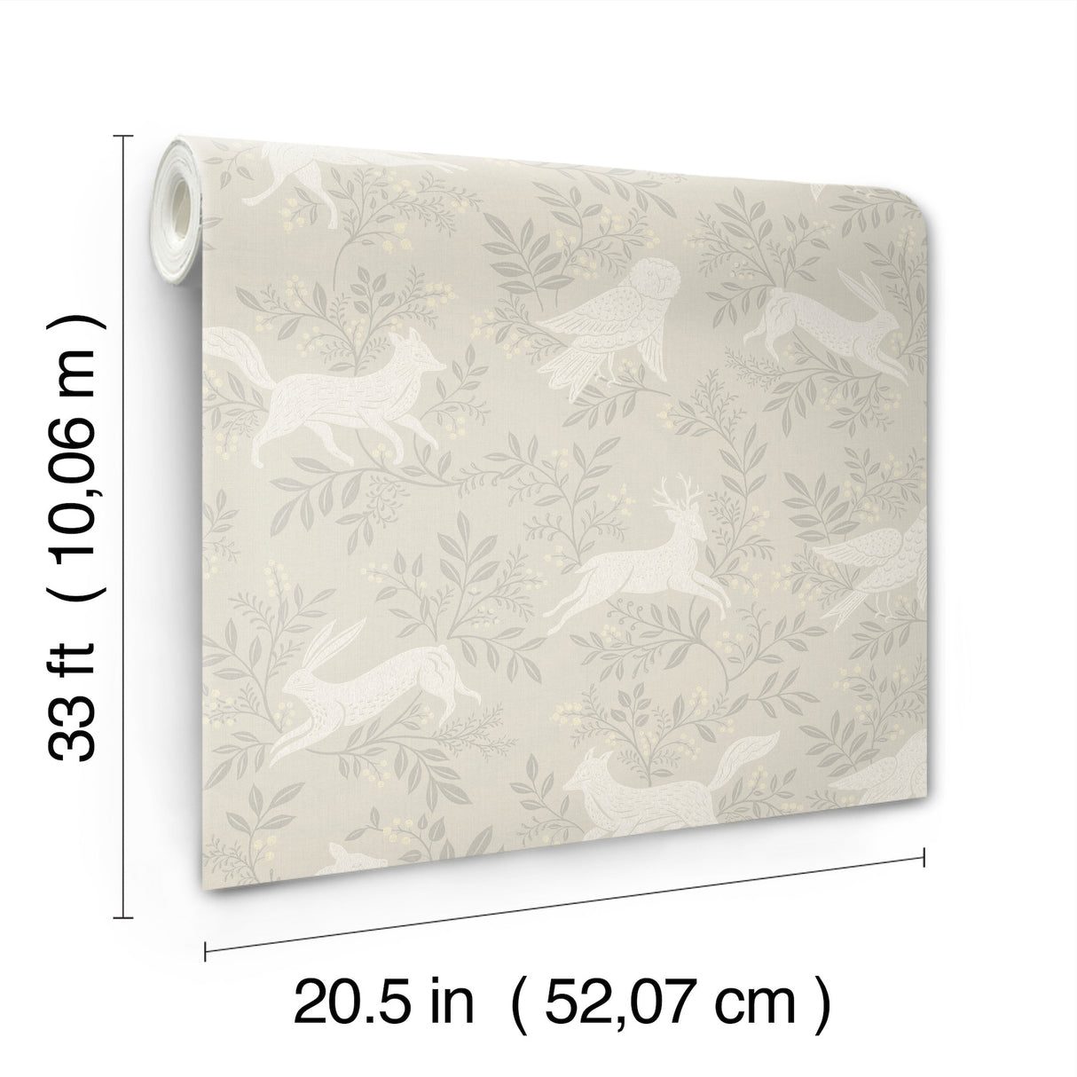 Revelry Taupe by Chesapeake Forest Frolic Wallpaper – Brewster 4169-83112