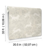 Revelry Taupe by Chesapeake Forest Frolic Wallpaper – Brewster 4169-83112