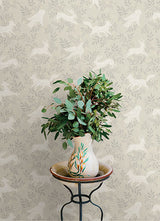 Revelry Taupe by Chesapeake Forest Frolic Wallpaper – Brewster 4169-83112