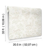 Revelry White by Chesapeake Forest Frolic Wallpaper – Brewster Home Fashions 4169-83113