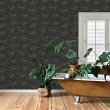 Revelry Black Forest Frolic Black by Chesapeake Animals Wallpaper – Brewster Home Fashions 4169-83114