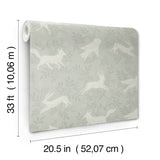 Revelry Sage Forest Frolic by Chesapeake Animals Wallpaper – Brewster Home Fashions 4169-83115