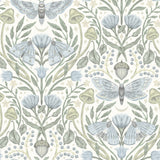 Mystic Moth Sky Blue Forest Magic Wallpaper by Chesapeake