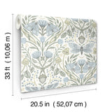 Mystic Moth Sky Blue by Chesapeake Forest Magic Wallpaper – Brewster Home Fashions 4169-83117