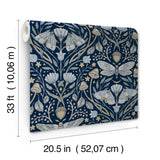 Mystic Moth Navy by Chesapeake Forest Magic Wallpaper – Brewster Home Fashions 4169-83118