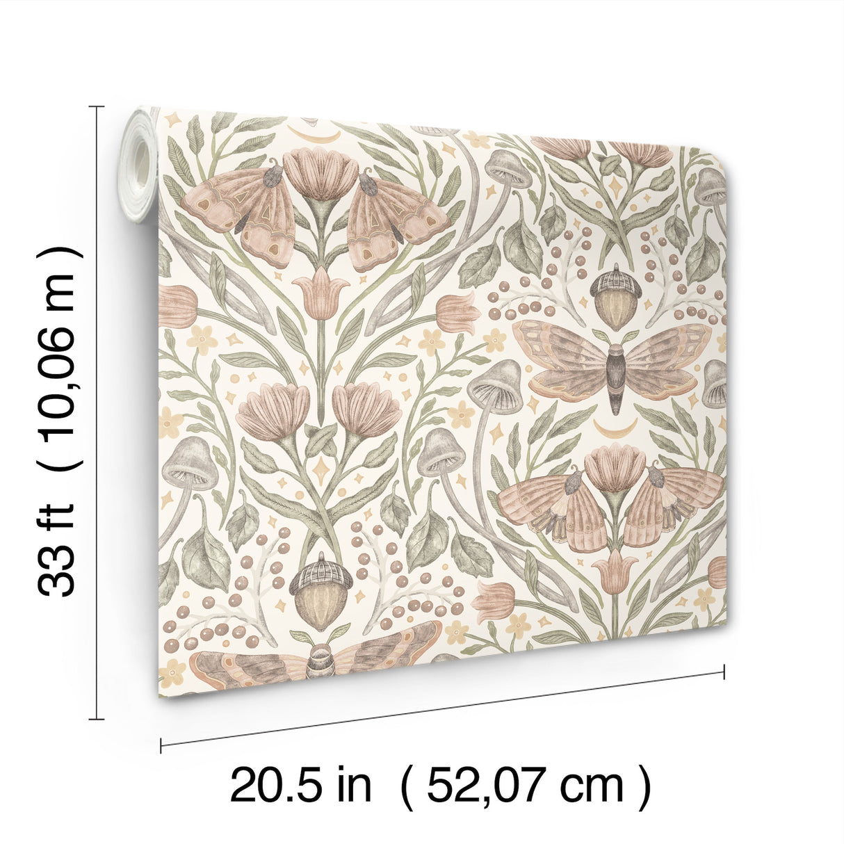 Mystic Moth Blush by Chesapeake Forest Magic Wallpaper – Brewster Home Fashions 4169-83119