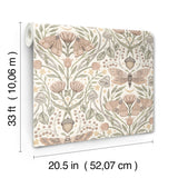 Mystic Moth Blush by Chesapeake Forest Magic Wallpaper – Brewster Home Fashions 4169-83119