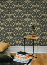 Mystic Moth Dark Green by Chesapeake Forest Magic Wallpaper – Brewster Home Fashions 4169-83120
