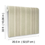 Calvados Moss by Chesapeake Linen Stripe Wallpaper – Brewster Home Fashions 4169-83121
