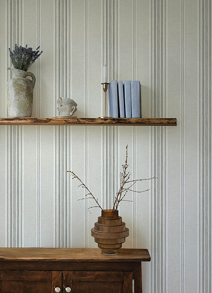 Calvados Grey by Chesapeake Linen Stripe Wallpaper – Brewster 4169-83124