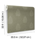Frond Dark Green by Chesapeake Leaf Wallpaper – Brewster Home Fashions 4169-83126