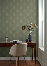 Frond Dark Green by Chesapeake Leaf Wallpaper – Brewster Home Fashions 4169-83126