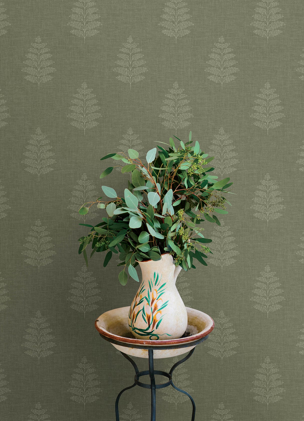 Frond Dark Green by Chesapeake Leaf Wallpaper – Brewster Home Fashions 4169-83126