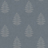 Frond Denim Leaf Wallpaper by Chesapeake