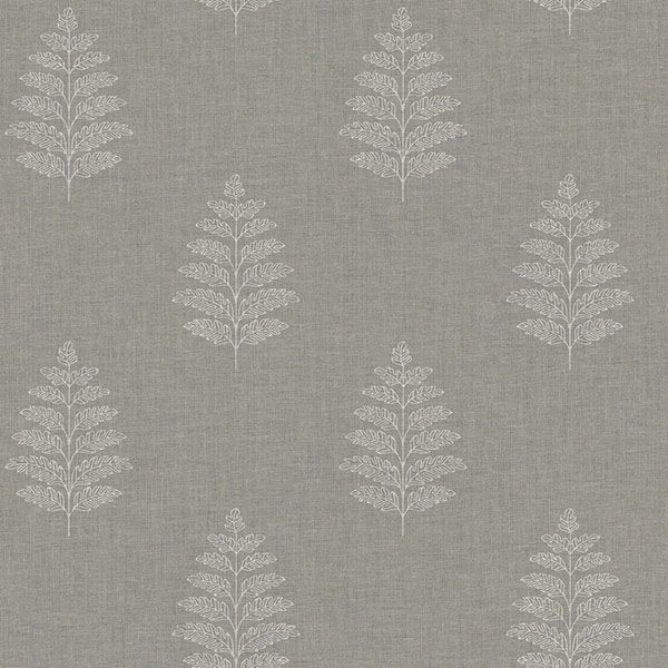 Frond Charcoal Leaf Wallpaper by Chesapeake