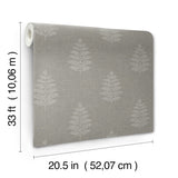 Frond Charcoal by Chesapeake Leaf Wallpaper – Brewster Home Fashions 4169-83128