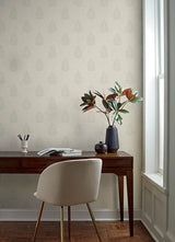 Frond Beige by Chesapeake Leaf Wallpaper – Brewster Home Fashions 4169-83129