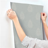 Frond Light Blue by Chesapeake Leaf Wallpaper – Brewster Home Fashions 4169-83130