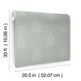 Frond Light Blue by Chesapeake Leaf Wallpaper – Brewster Home Fashions 4169-83130