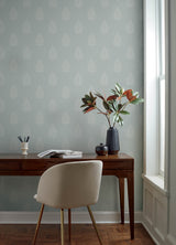 Frond Light Blue by Chesapeake Leaf Wallpaper – Brewster Home Fashions 4169-83130