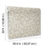 Poppy Trail Grey by Chesapeake Floral Wallpaper – Brewster Home Fashions 4169-83131