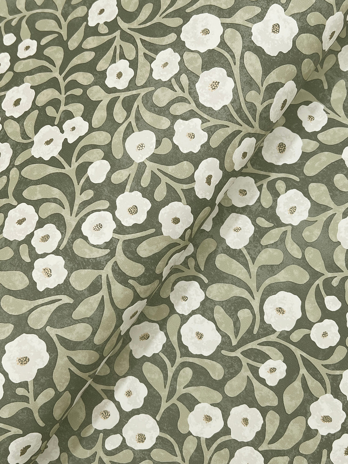 Poppy Trail Green by Chesapeake Floral Wallpaper – Brewster 4169-83132