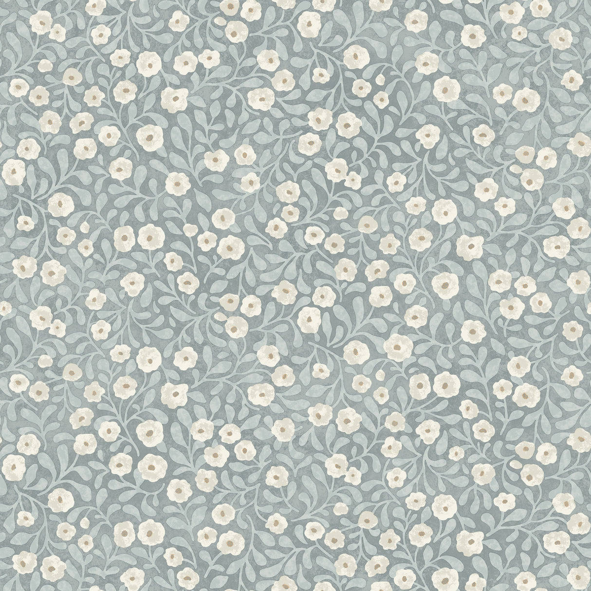Chesapeake Poppy Trail Light Blue floral wallpaper roll, 20.5 in x 33 ft (11 yards), Sure Strip prepasted