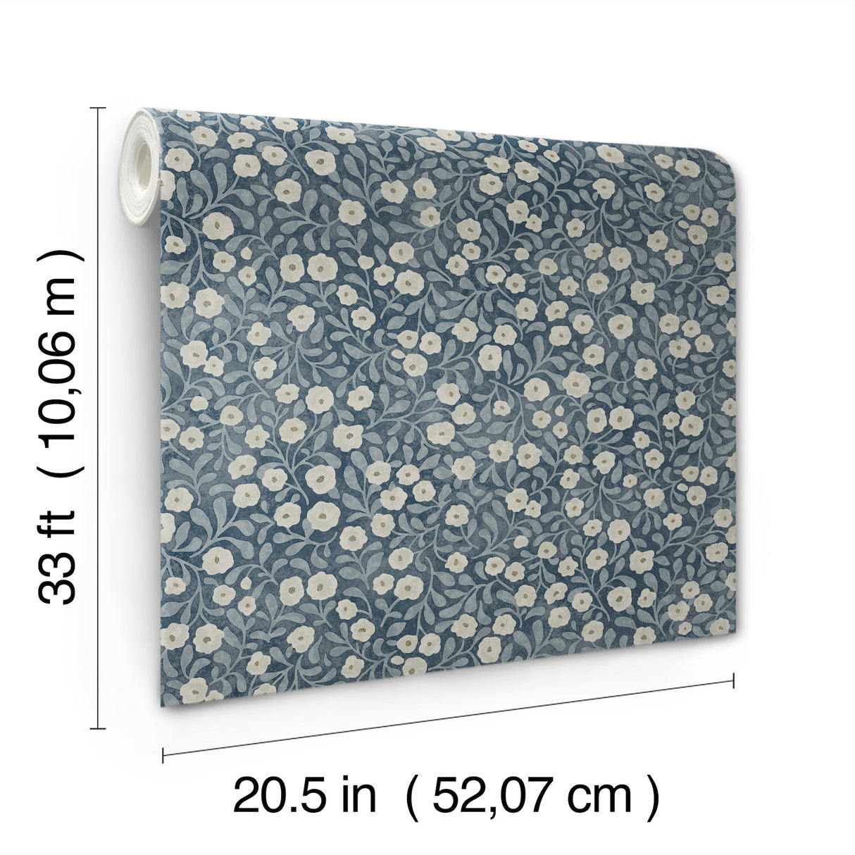 Poppy Trail Dark Blue by Chesapeake Floral Wallpaper – Brewster Home Fashions 4169-83135