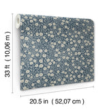 Poppy Trail Dark Blue by Chesapeake Floral Wallpaper – Brewster Home Fashions 4169-83135