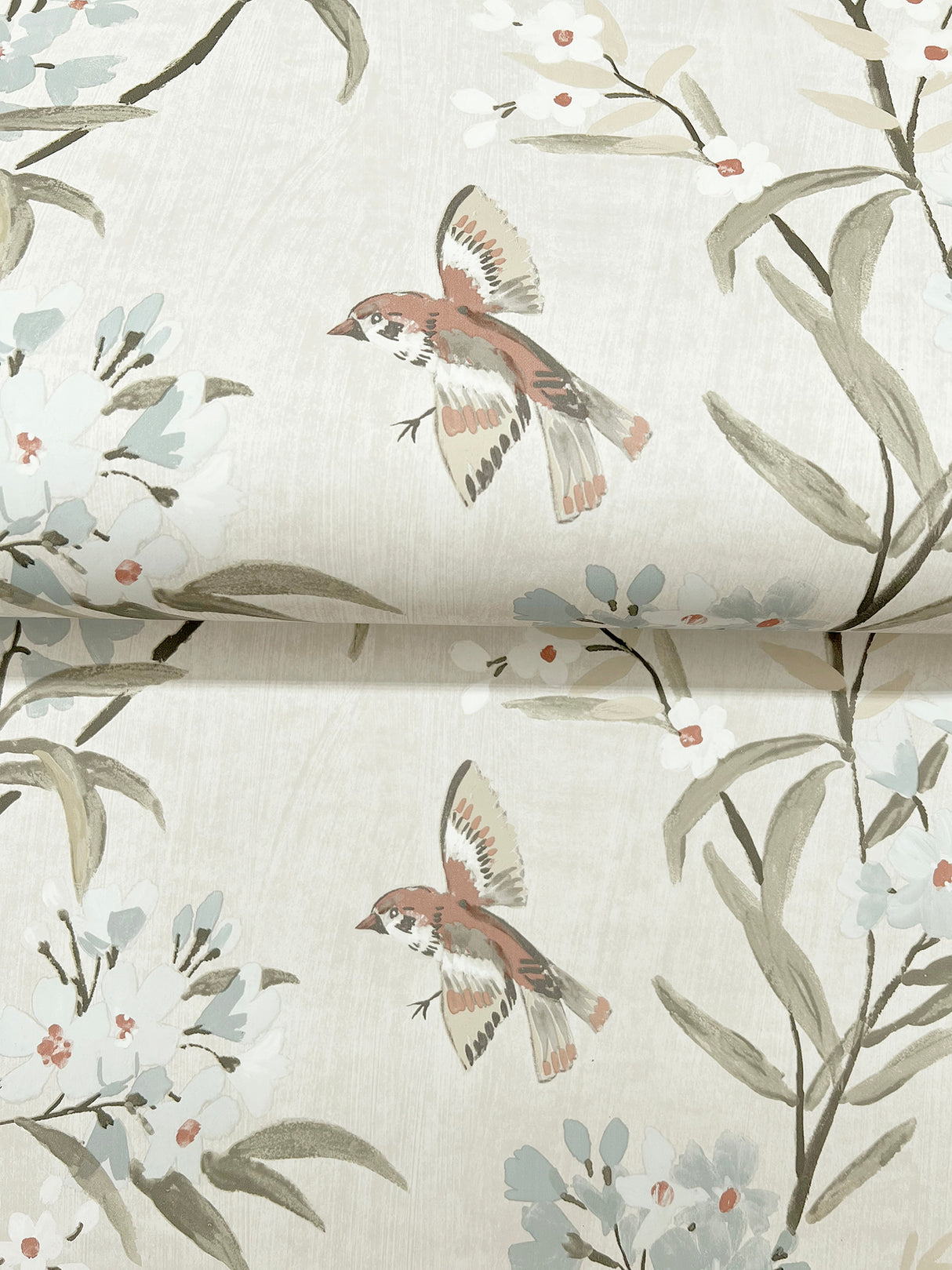 Tea Olive Beige by Chesapeake Finch Frolic Wallpaper – Brewster Home Fashions 4169-83137